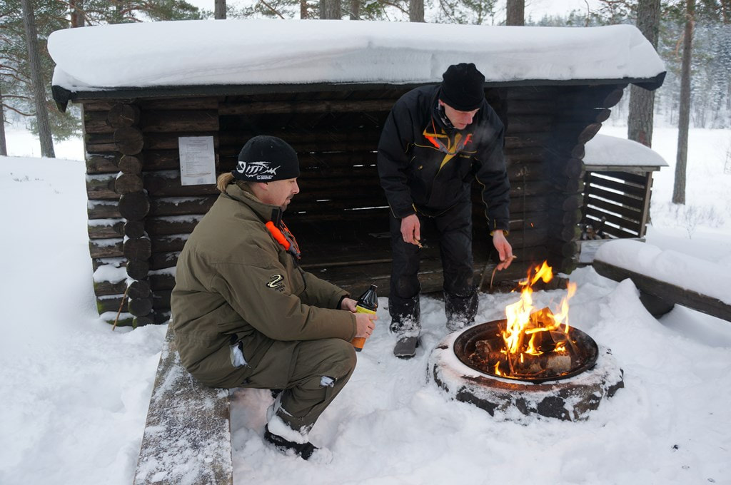 Icefishing In Dalsland Sportfishing, Ice Fishing Fire Pit
